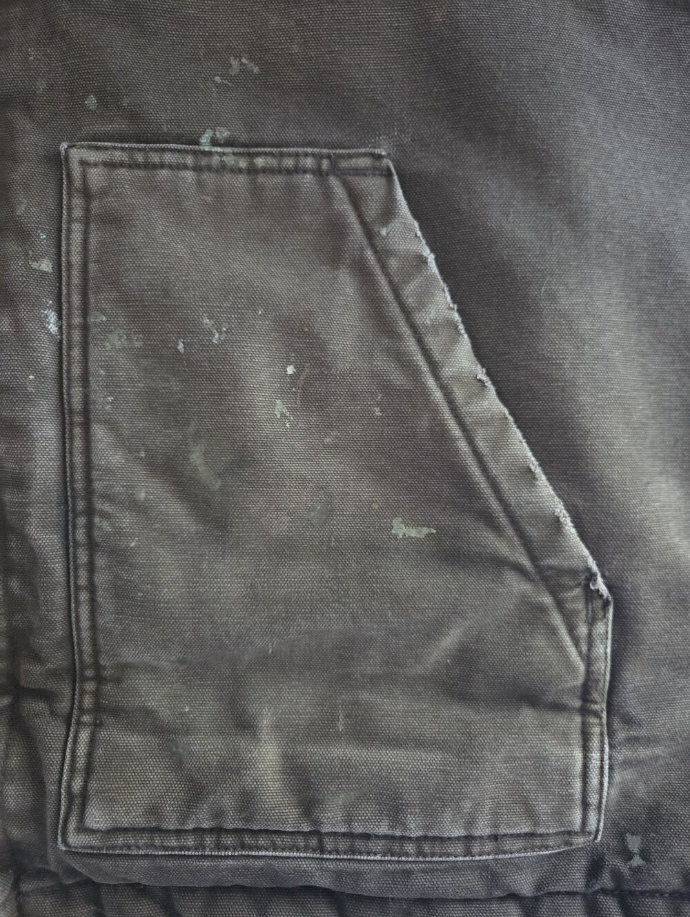 Carhartt Dark Brown Sherpa Lined Duck Vest Distressed Workwear Mens Size 2 XL - Picture 8 of 16